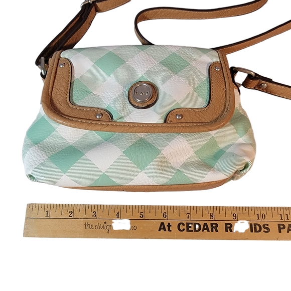 B.O.C. Born of Concepts Plaid Vinal Crissbody Shoulder Purse Bag - Picture 13 of 13